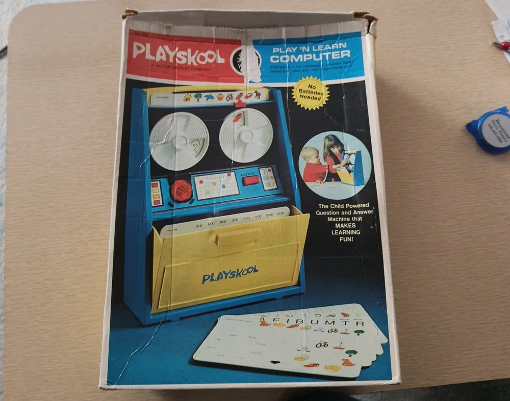 Vintage 1970's Playskool Play n Learn Computer Ages 3 to 8 w/Box